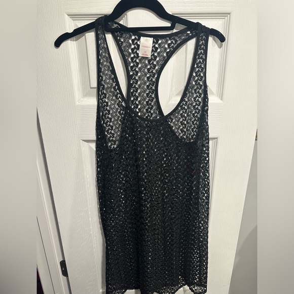 Xhilaration Other - Black mesh racerback swim cover up